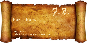 Foki Nóra névjegykártya
